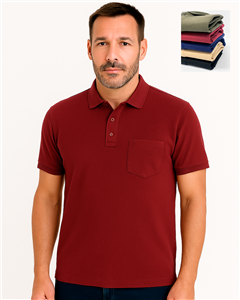 7503 - Chomba Piqué Neon Con Bolsillo y Logo Bordado